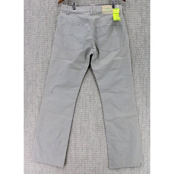 Alberto Golf Pants By Alex Cejka Mens Size 48 Gray Striped Stretch Fit NWT - Picture 7 of 9